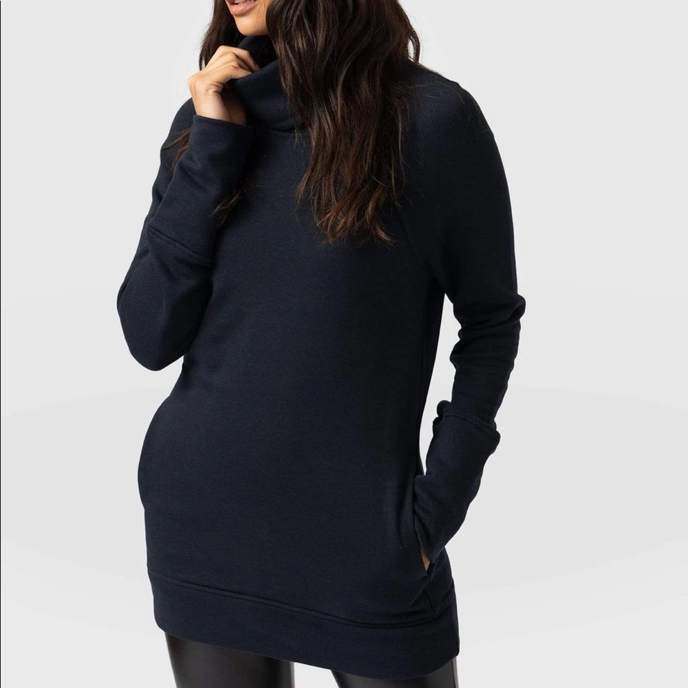 Saint + Sophia classic roll neck sweatshirt